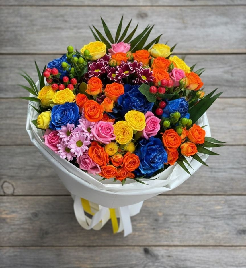 Букет цветов из: Розы и Хризантемы в Шумерле