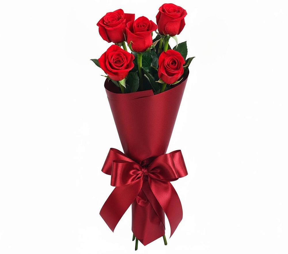 Букет 5 Красных роз Эдлесс Лав в Шумерле