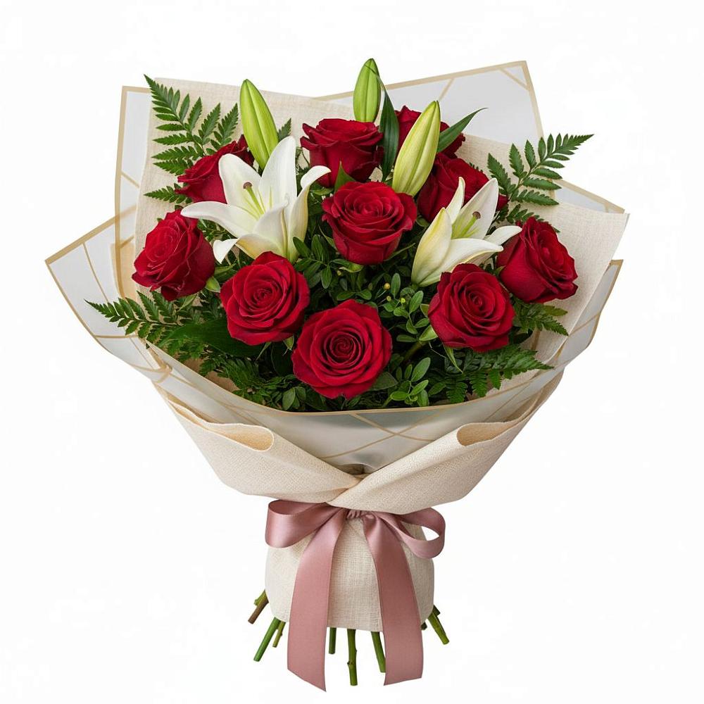 Букет цветов из: Лилии и Розы в Шумерле