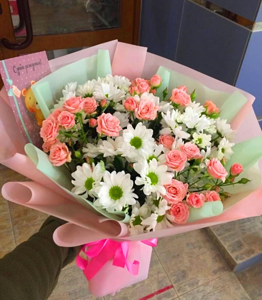 Букет цветов из: Розы и Хризантемы в Шумерле