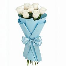 Букет 7 белых роз Проуд в Шумерле