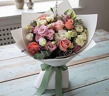 Букет цветов из:  Розы, Лизиантусы и Гвоздики в Шумерле