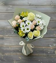 Букет цветов из:  Альстромерии, Розы и Хризантемы в Шумерле
