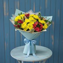 Букет цветов из:  Альстромерии и Хризантемы в Шумерле